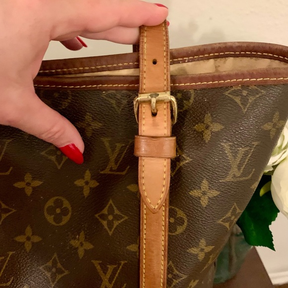 💯 AUTHENTIC Vintage Monogram Louis Vuitton Bucket GM Handbag duplicate listing - Picture 8 of 16